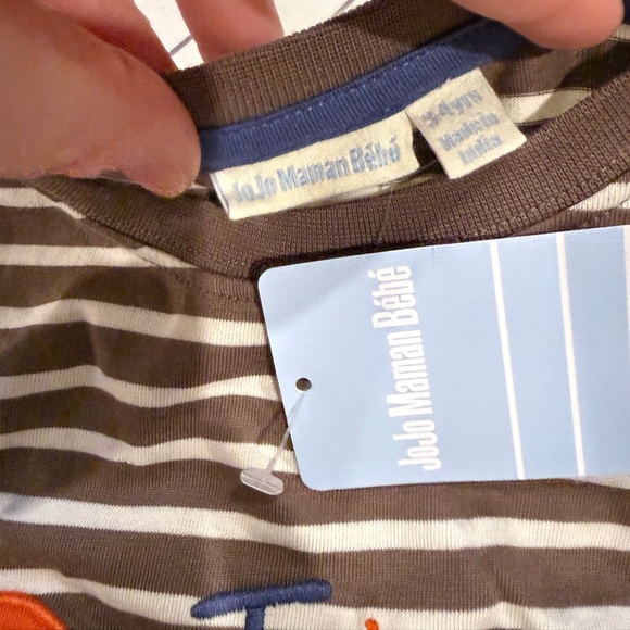 NWT JoJo Maman Bebe Striped Tiger Tee - Picture 4 of 10